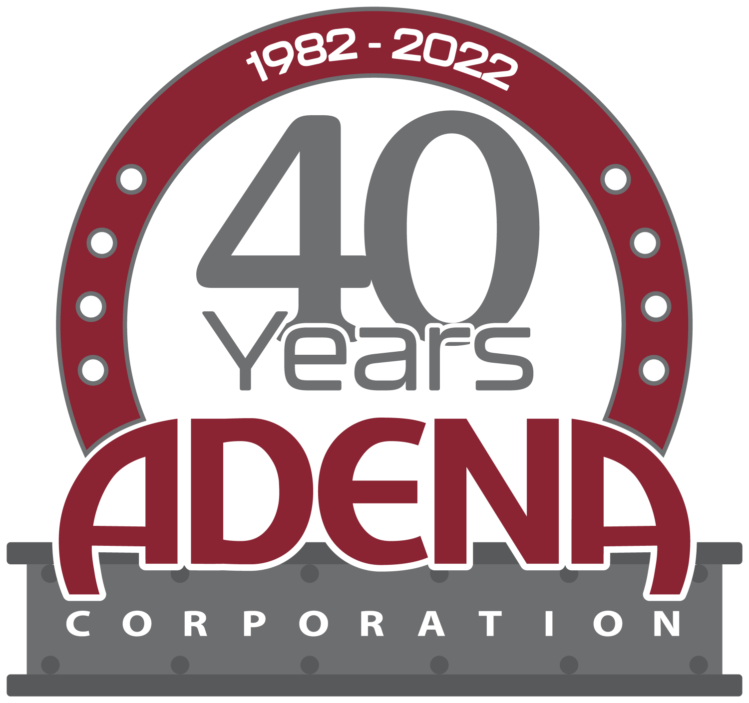Fourty year anniversary Adena Corporation Logo